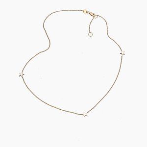 Timeless Star Necklace 16" Silver/White Enamel